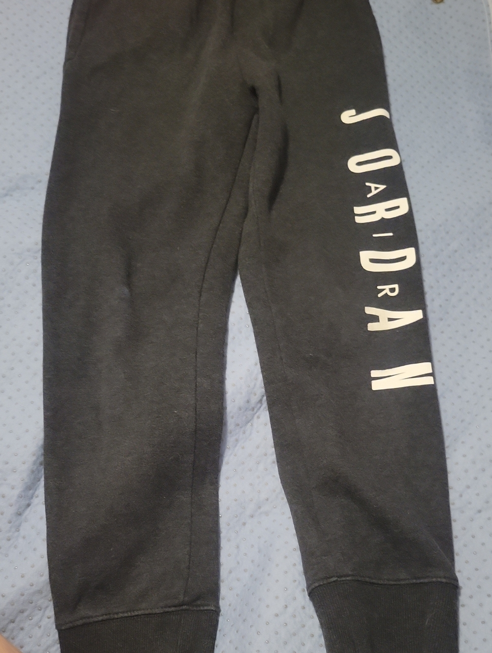 Jordan Black Jogger Sweatpants with White Side Logo